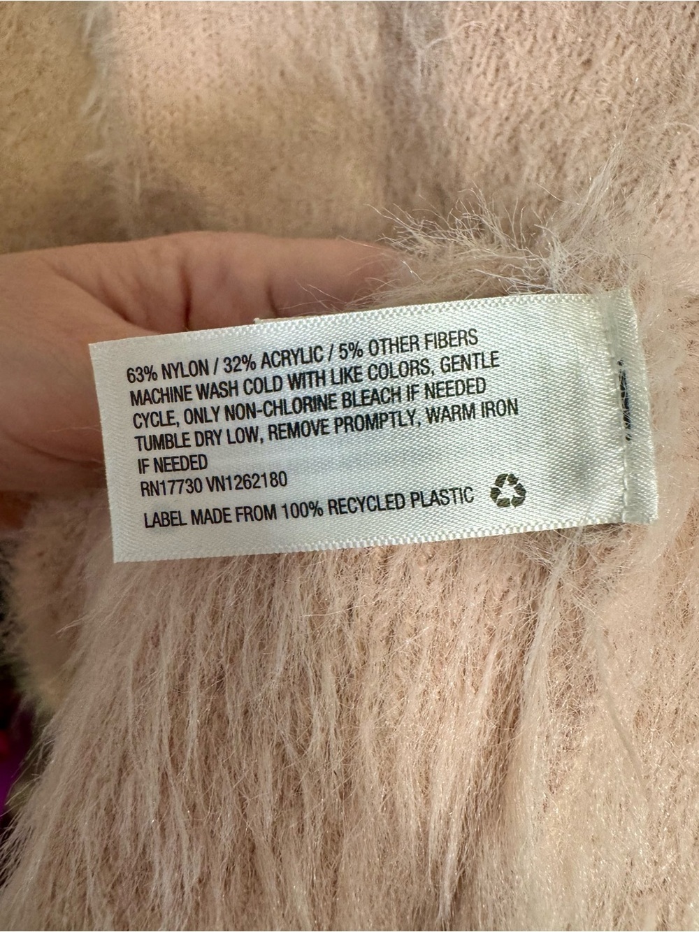 a new day Pale Pink Fuzzy Crewneck Sweater - Picture 4 of 6